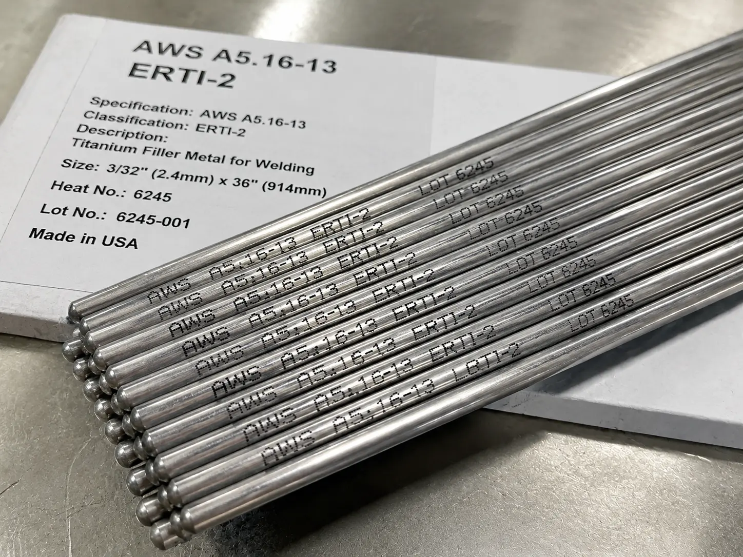 AWS A5.16-13 ERTI-2 Titanium Welding Wire supplier by Online Titanium